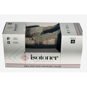 Isotoner Memory Foam Slippers moccasin  Eco Comfort Plaid Dark Chocolate M 8-9